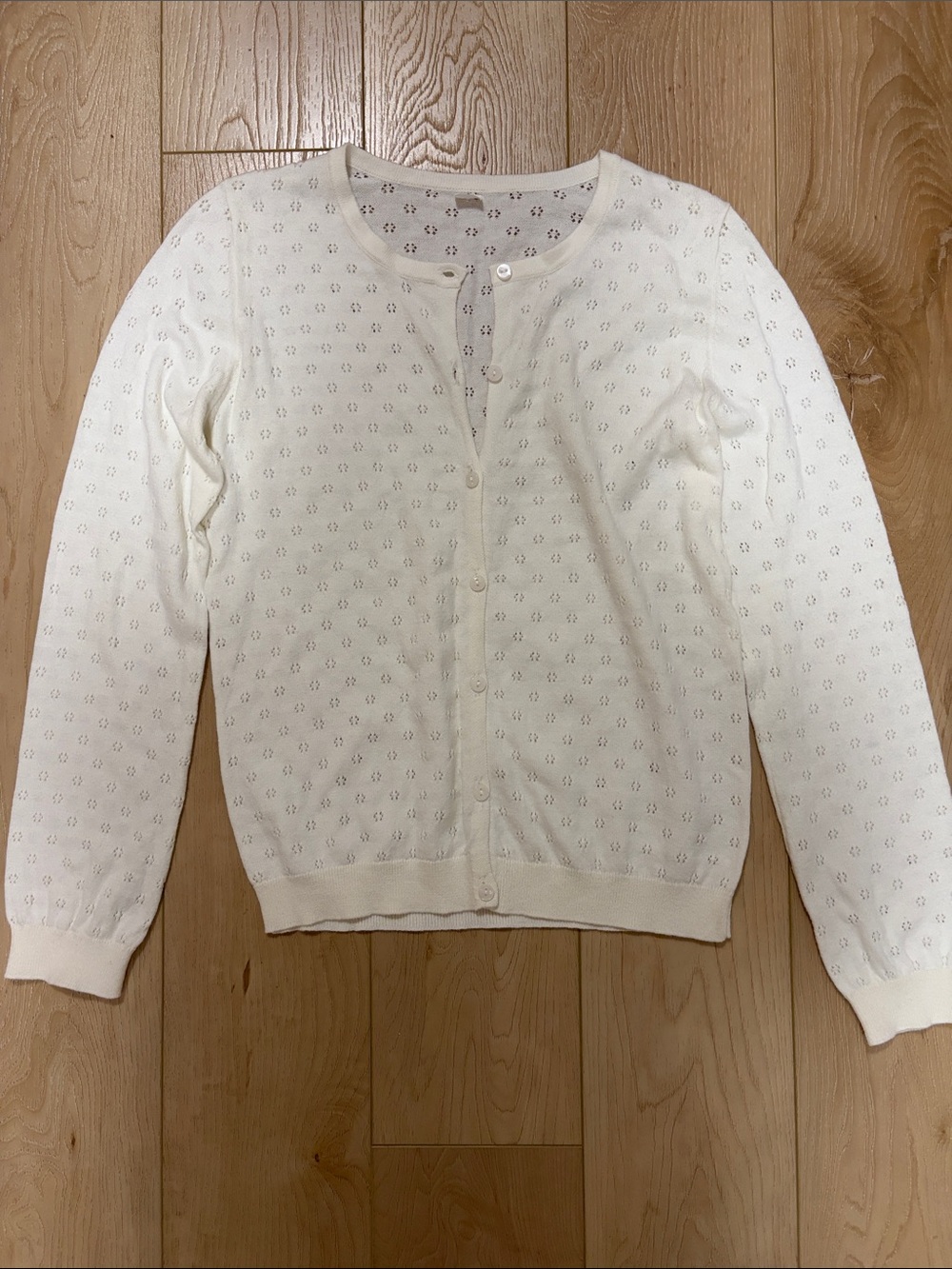 Pointelle Cardigan, sz S - no tag, see measurements